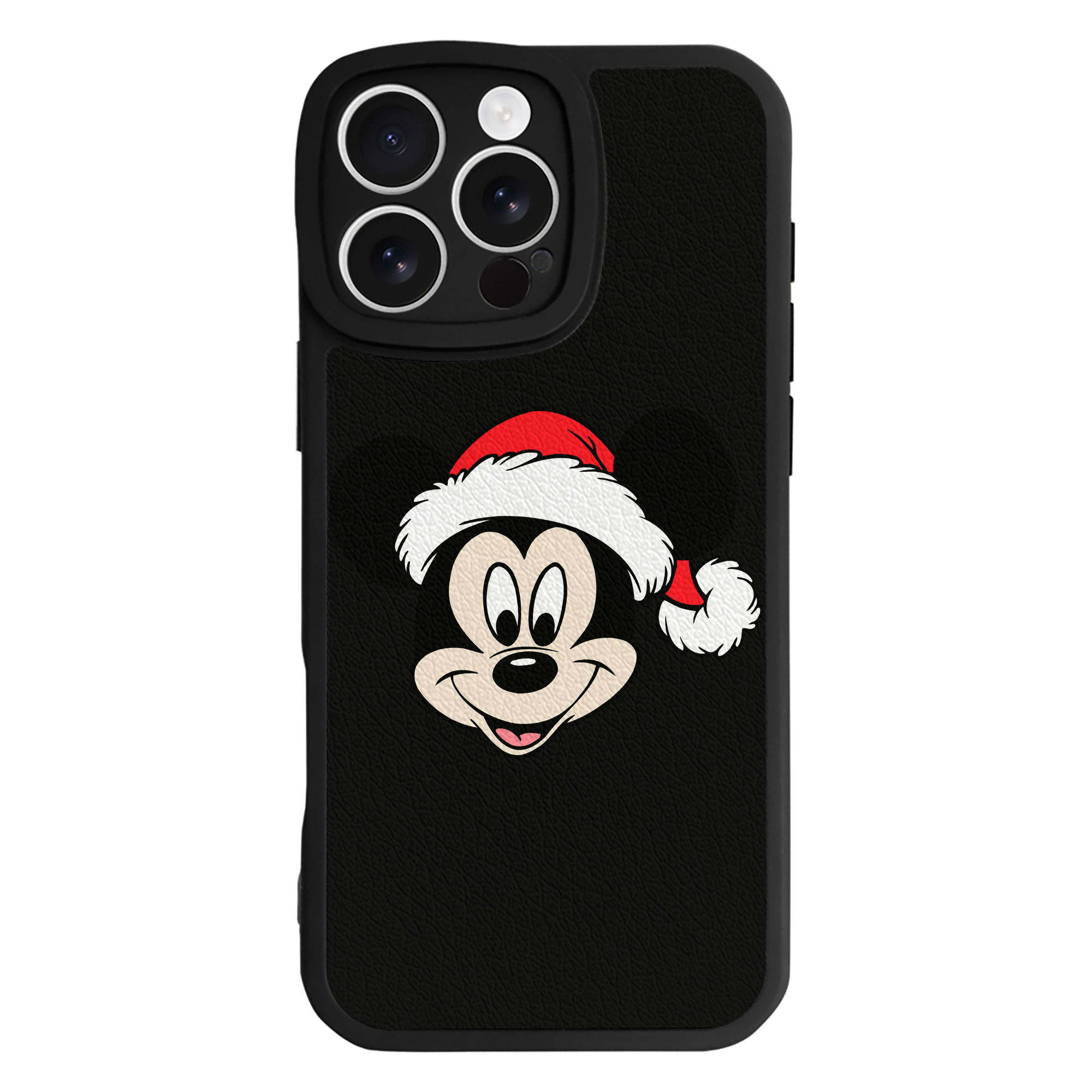 （画像用） ミッキーマウス Mickey Mouse 【iPhone 16シリーズ対応】シリコンスマホケース（レザー調） 材質：シリコン